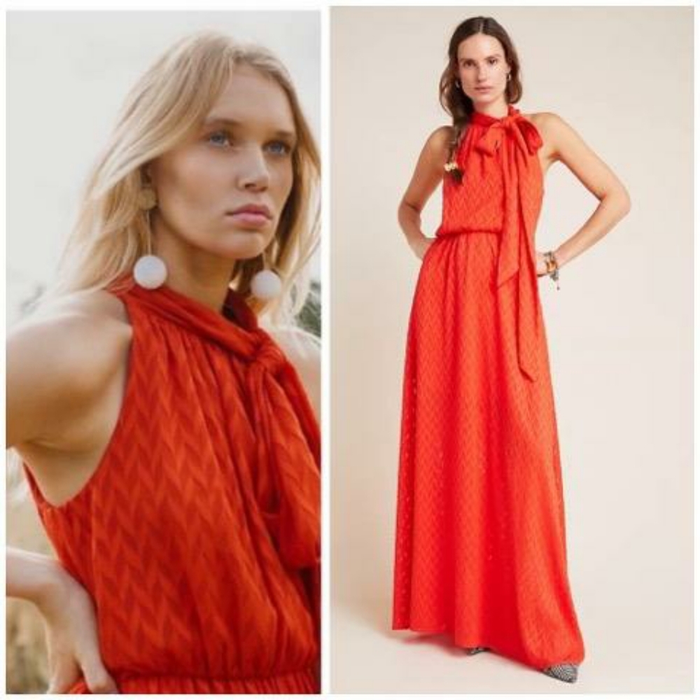 Anthropologie Sachin & Babi Cecelia Tie-Neck Maxi